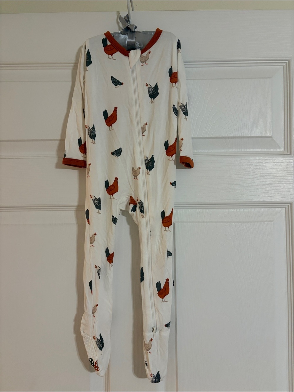 Kyte Baby Solid Zippered Footie / Pajamas - Chick Chicken Print 12-18 mon
